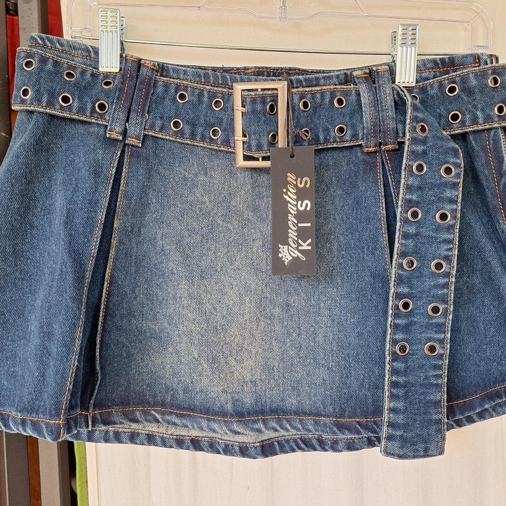 Dolls Kill Generation Kiss Denim Mini Skirt